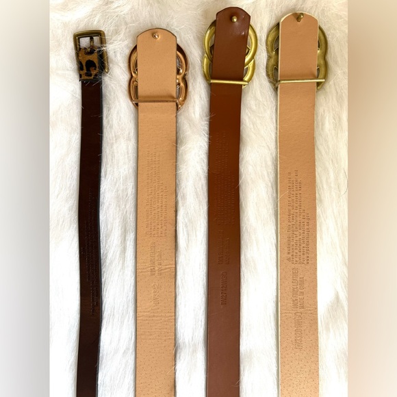 Fashion Belts (4). White, brown, beige & leopard. - Picture 3 of 3